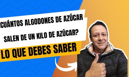 ¿Cuántos algodones de azúcar salen de un kilo de azúcar?