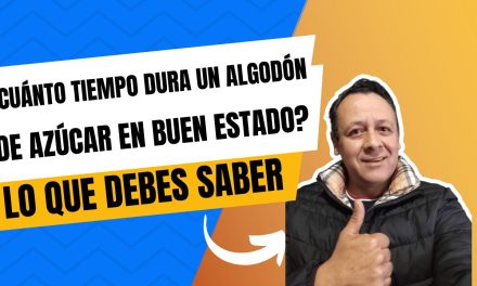¿Cuánto tiempo dura un algodón de azúcar en buen estado?